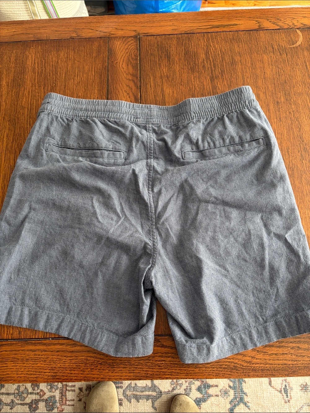 Abercrombie & Fitch Blue Houndstooth Stretch Shorts - Picture 6 of 6